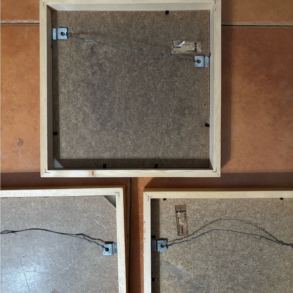 Set of two Framed Floral Art Prints & one for your own use. Wood, modern, great - Picture 9 of 10